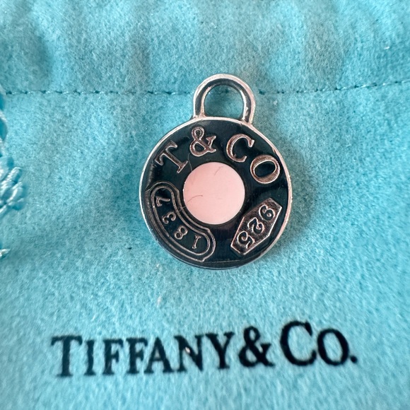 Authentic Tiffany and Co TCO round pink enamel charm - Picture 3 of 5